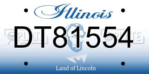 DT81554 Illinois License Plate