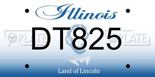 DT825 Illinois License Plate