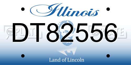 DT82556 Illinois License Plate