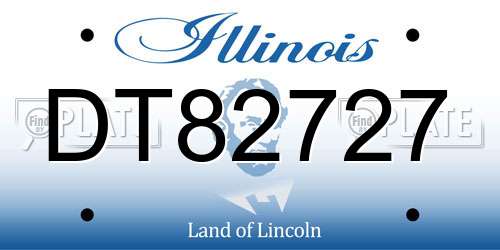 DT82727 Illinois License Plate