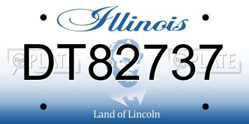 DT82737 Illinois License Plate