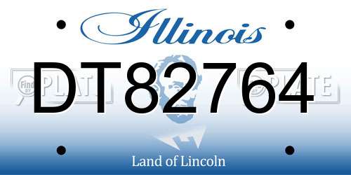 DT82764 Illinois License Plate