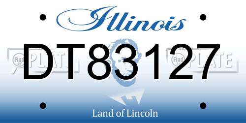 DT83127 Illinois License Plate