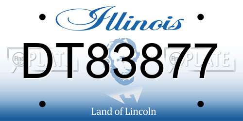 DT83877 Illinois License Plate