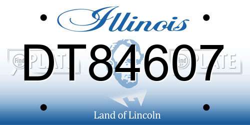 DT84607 Illinois License Plate