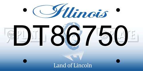 DT86750 Illinois License Plate