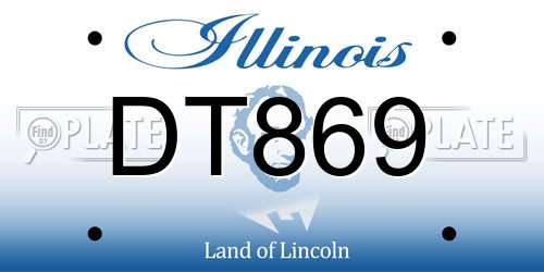 DT869 Illinois License Plate
