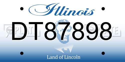 DT87898 Illinois License Plate