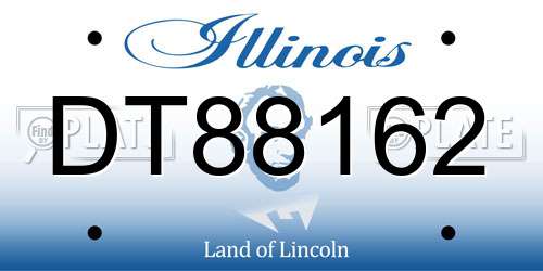DT88162 Illinois License Plate