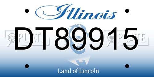 DT89915 Illinois License Plate