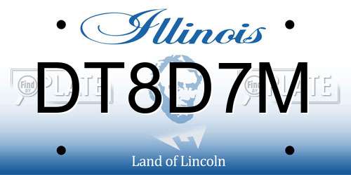 DT8D7M Illinois License Plate
