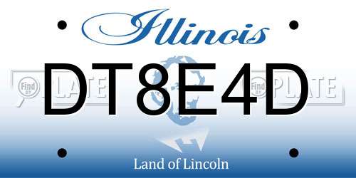 DT8E4D Illinois License Plate