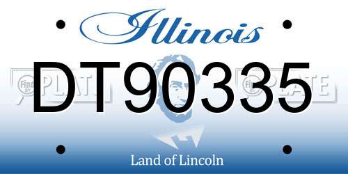 DT90335 Illinois License Plate