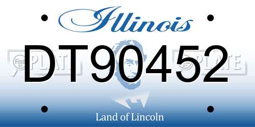 DT90452 Illinois License Plate