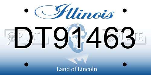 DT91463 Illinois License Plate