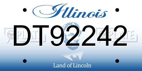 DT92242 Illinois License Plate