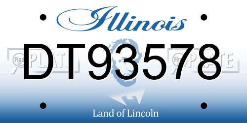 DT93578 Illinois License Plate