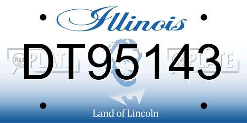 DT95143 Illinois License Plate