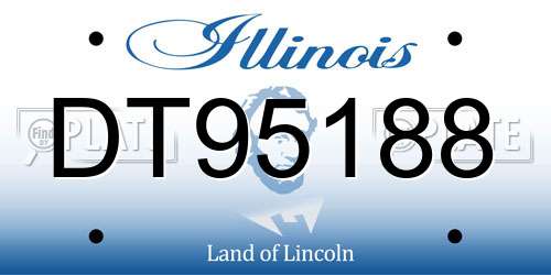 DT95188 Illinois License Plate