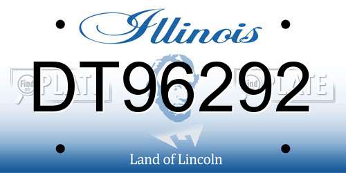 DT96292 Illinois License Plate
