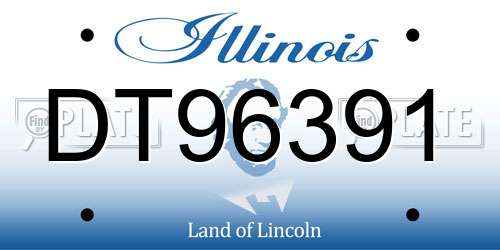 DT96391 Illinois License Plate