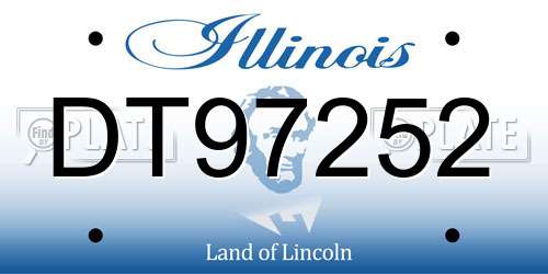 DT97252 Illinois License Plate