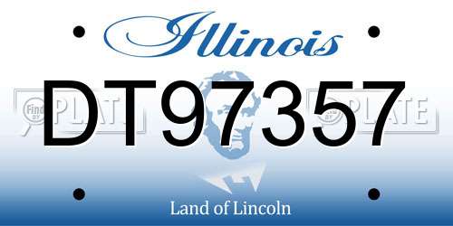 DT97357 Illinois License Plate