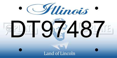 DT97487 Illinois License Plate