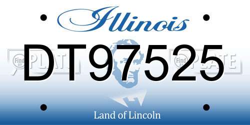 DT97525 Illinois License Plate