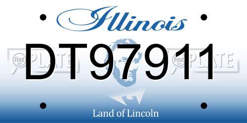 DT97911 Illinois License Plate