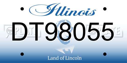 DT98055 Illinois License Plate