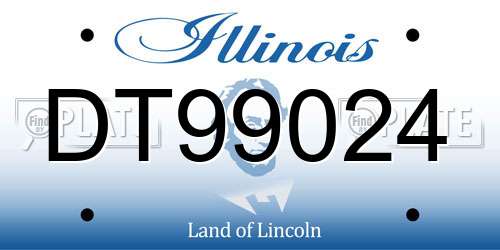 DT99024 Illinois License Plate