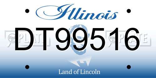 DT99516 Illinois License Plate