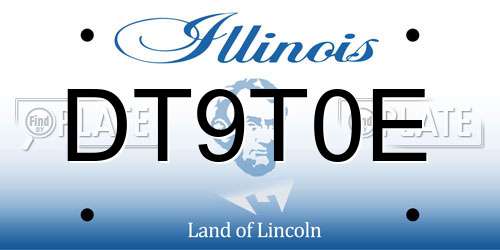 DT9T0E Illinois License Plate