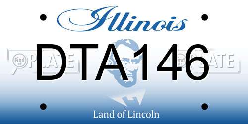 DTA146 Illinois License Plate