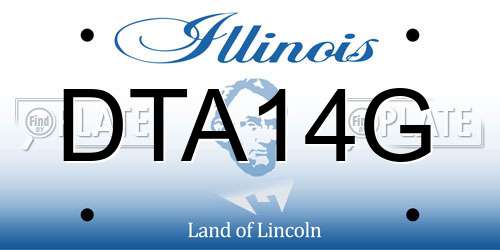 DTA14G Illinois License Plate