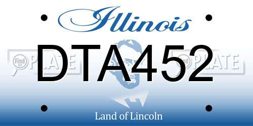DTA452 Illinois License Plate