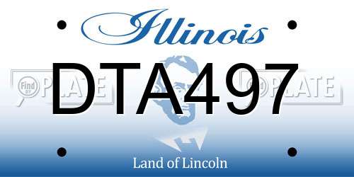 DTA497 Illinois License Plate