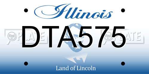 DTA575 Illinois License Plate