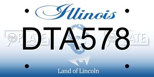 DTA578 Illinois License Plate