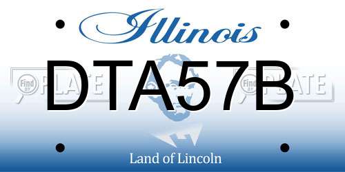DTA57B Illinois License Plate