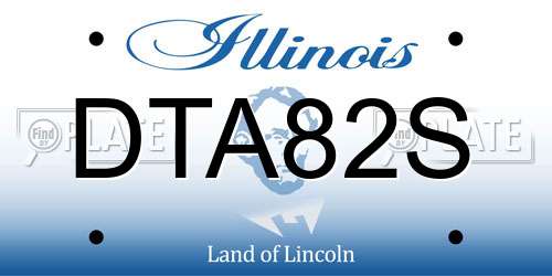 DTA82S Illinois License Plate
