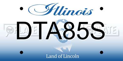 DTA85S Illinois License Plate