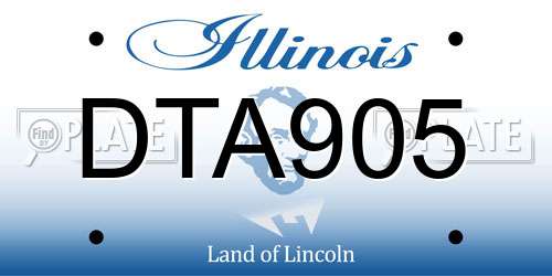 DTA905 Illinois License Plate