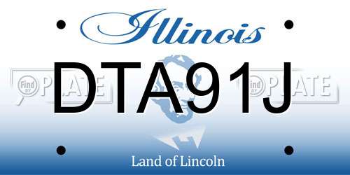 DTA91J Illinois License Plate