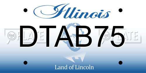 DTAB75 Illinois License Plate