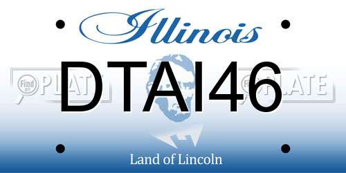 DTAI46 Illinois License Plate