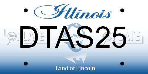 DTAS25 Illinois License Plate