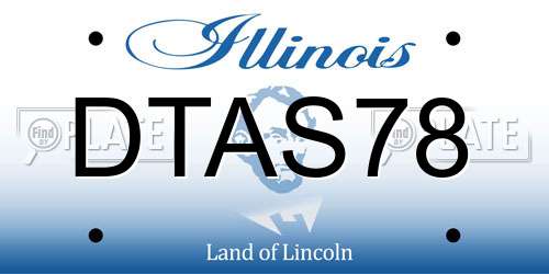 DTAS78 Illinois License Plate