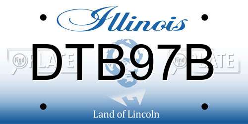 DTB97B Illinois License Plate